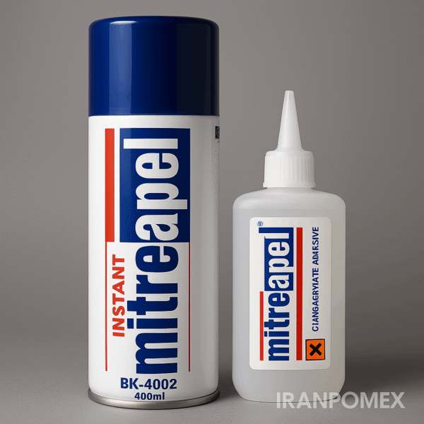 چسب 123 میتراپل مدل BK-4002 | چسب فوری دو جزئی حجم 400 میلی‌لیتر (اسپری + چسب)
