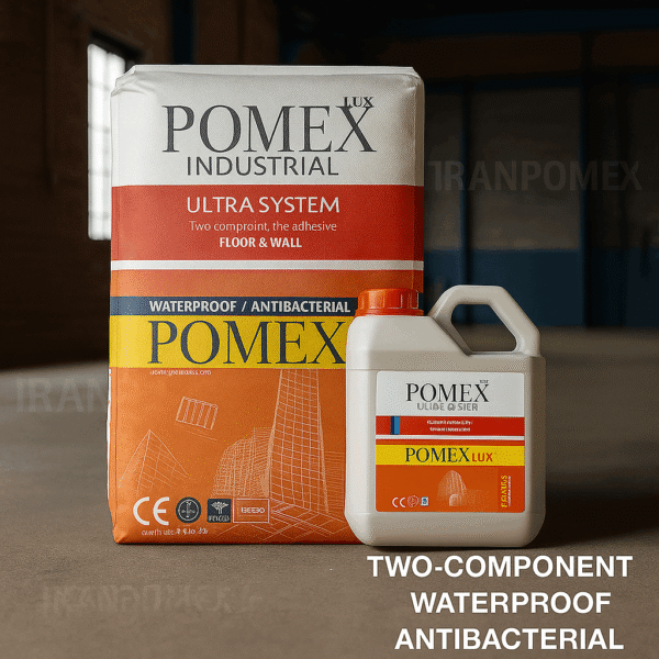 چسب پودری صنعتی پرسلان پلاس پومکس | چسب دو جزئی ضد آب و آنتی‌باکتریال | IRAN POMEX